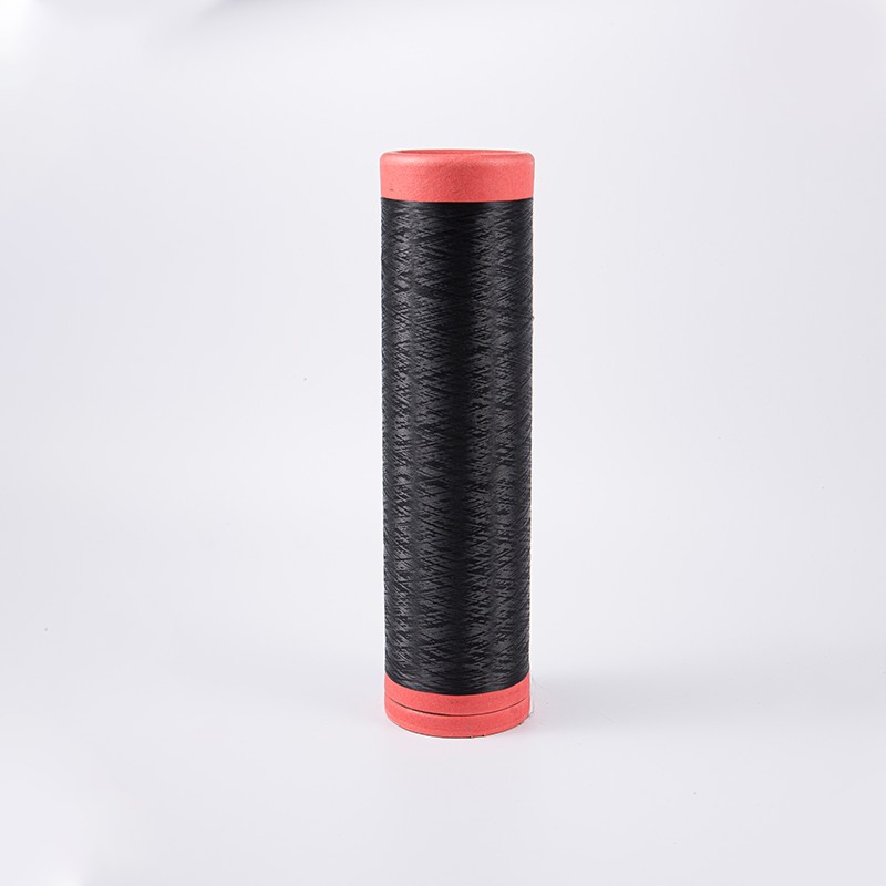 Zwart geverfde dope geverfde polyester garen dty 150D/48f nim