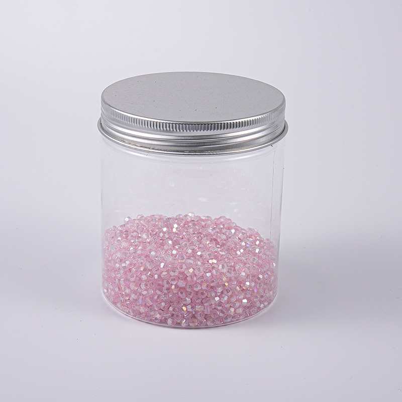 Roze polyhedron 3,0 mm borduurglaskralen